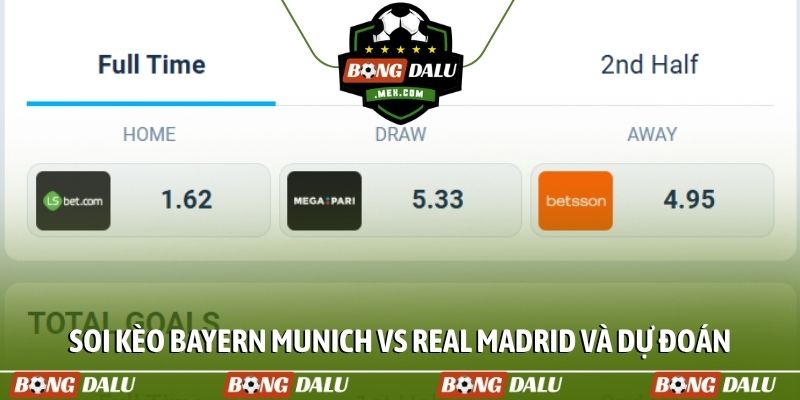 Soi kèo Bayern Munich vs Real Madrid và dự đoán